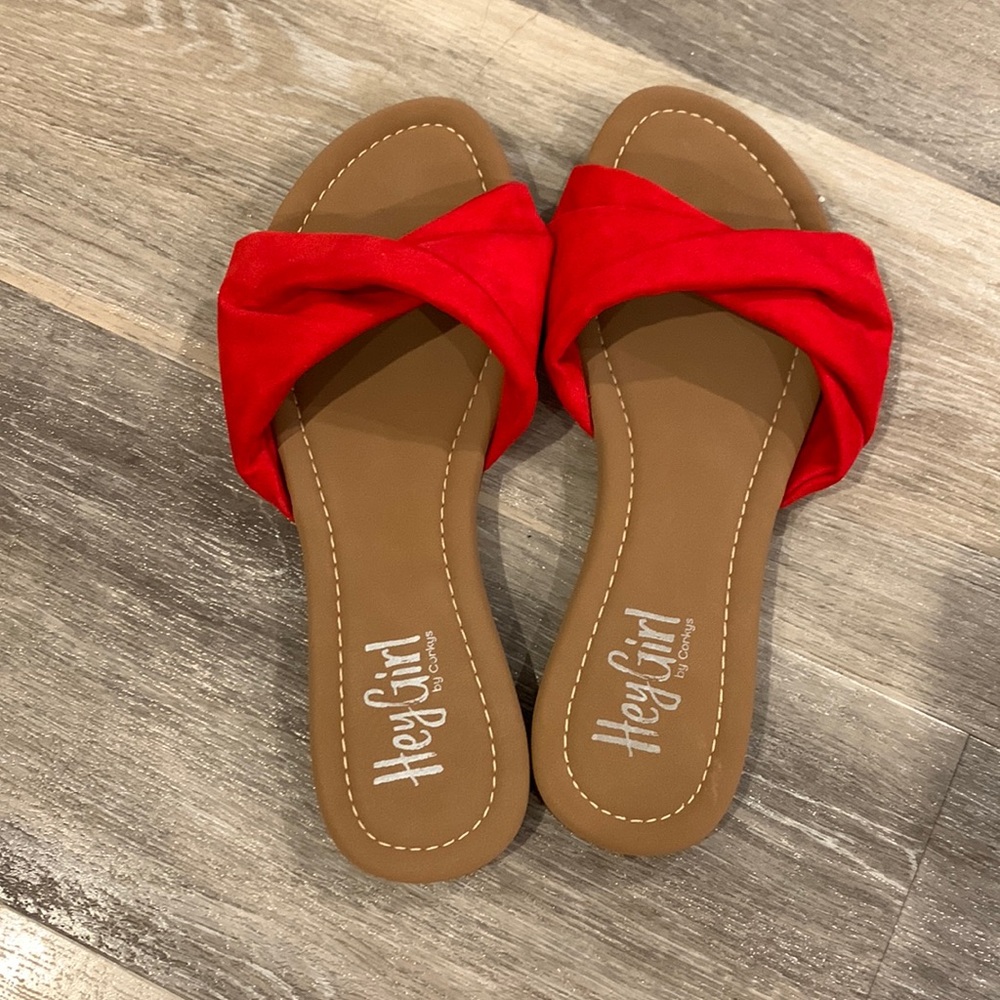 Corkys Hey Girl red sandals ❤️ Size 9